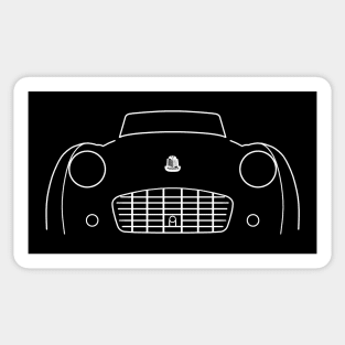 Triumph TR3 pre-facelift classic 1950s British car outline graphic (white) Sticker